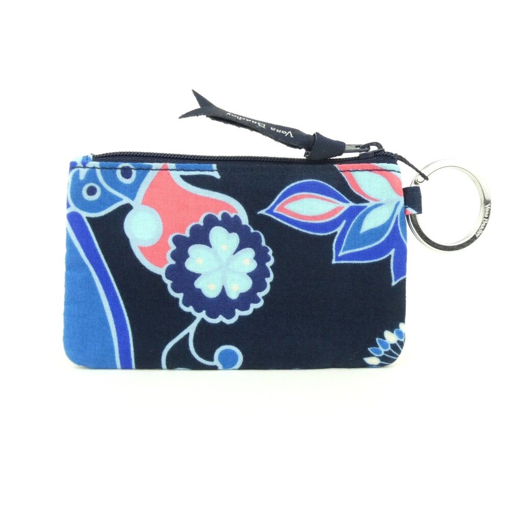 Vera Bradley Lotus Flower Swirl Cotton Zip Id Case NWT‎
